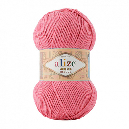 Пряжа для вязания Alize COTTON GOLD PRATICA,100 гр, 220 м цв.темно-розовый CGP-33