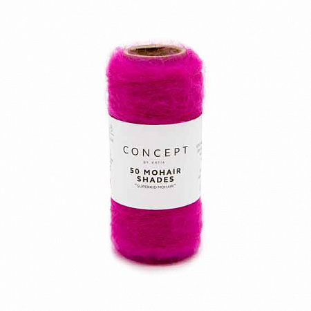 Пряжа для вязания Katia 50 Mohair Shades, 20 г, 200 м, цв. фуксия 1217.38