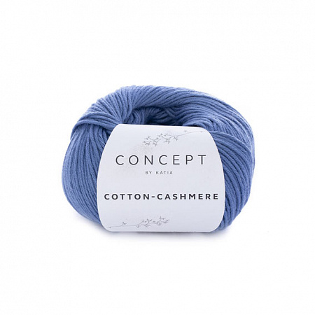 Пряжа для вязания Katia Cotton Cashmere, 50 г, 155 м, цв. голубой 949.65