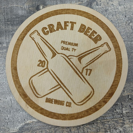 Заготовка "ПОДСТАВКА Craft Beer" 10,5см фанера мас-1101-06