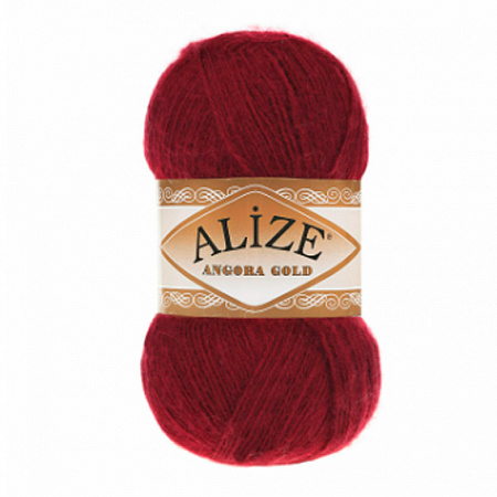 Пряжа для вязания Alize Angora Gold, 100гр, 550м цв. красный темный AlizeAG-57