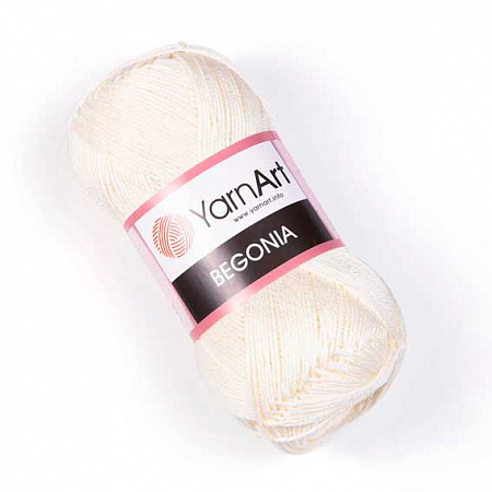 Пряжа для вязания YARNART Begonia 50гр, 169м цв. сливочный Beg-326