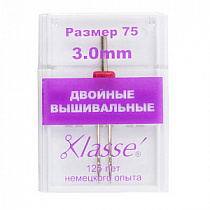 Иглы для швейных машин, ДВОЙНЫЕ ВЫШИВАЛЬНЫЕ №75, 1 штука A6158/3.0