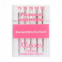 Иглы для швейных машин, ВЫШИВАЛЬНЫЕ №75 И 90, 5 штук A6180.99