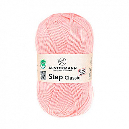 Пряжа для вязания Austermann Step Classik EXP, 100гр, 420м цв. светло-розовый 98214-1027