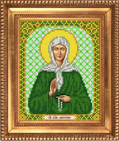 Рисунок на ткани "Св.Матрона" 13,5х17 см И-5011