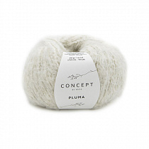 Пряжа для вязания Katia Pluma, 50 г, 150 м цв. белый 1234.70