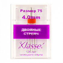 Иглы для швейных машин, ДВОЙНЫЕ СТРЕЙЧ №75, 1 штука A6156/4.0