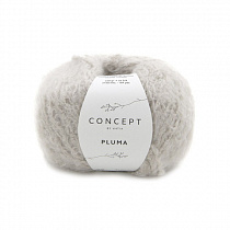 Пряжа для вязания Katia Pluma, 50 г, 150 м цв. серый 1234.73